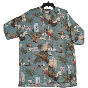 Hard rock Cafe Maui Shirt Mens 2XL Blue Hawaiian Go Barefoot